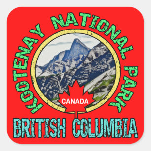 Kootenay National Park, British Columbia Square Sticker