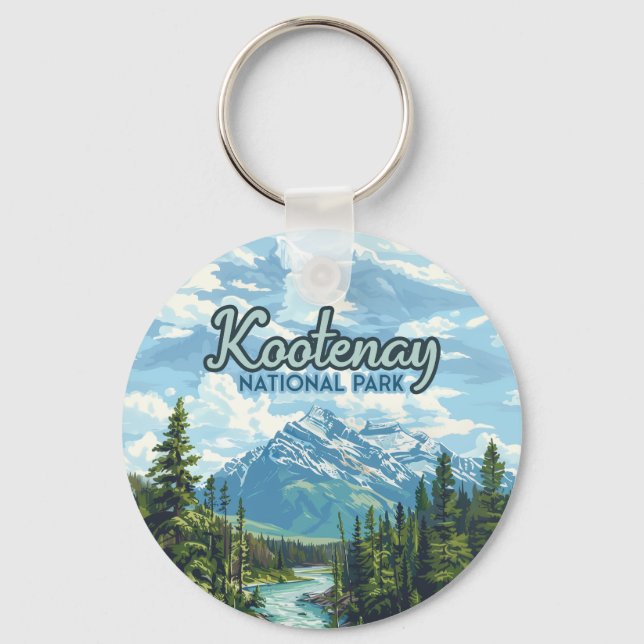 Kootenay National Park Canada British Columbia Key Ring (Front)