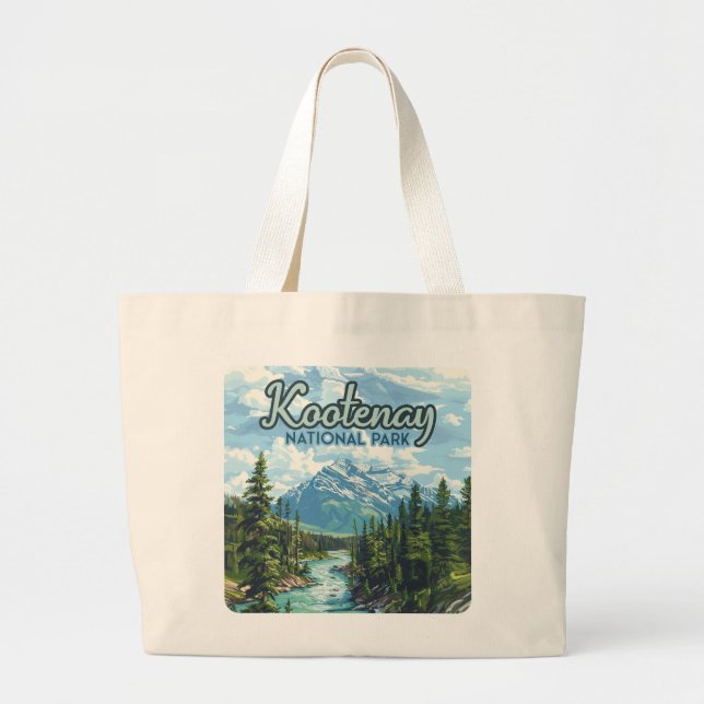 Kootenay National Park Canada British Columbia Large Tote Bag (Front)
