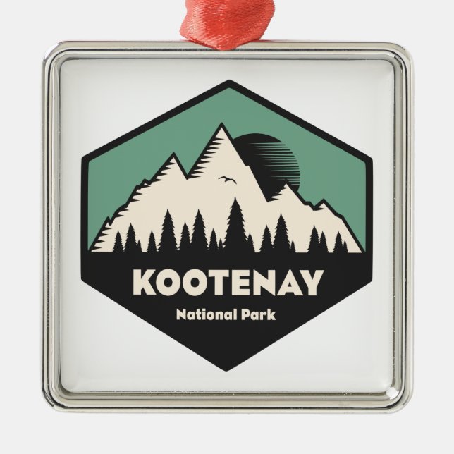 Kootenay National Park Metal Tree Decoration (Front)