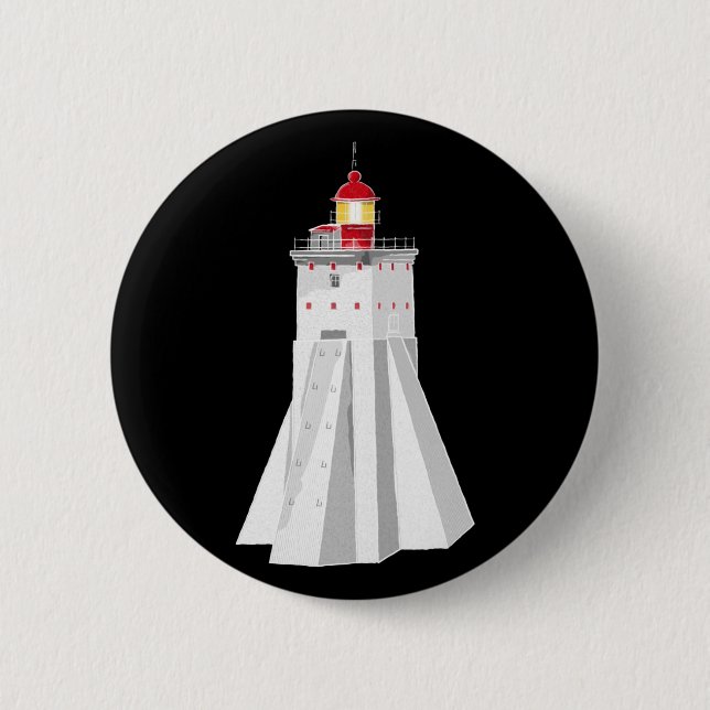 Kopu Lighthouse 6 Cm Round Badge (Front)