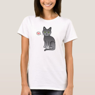 Korat Cat Cute Cartoon Illustration T-Shirt