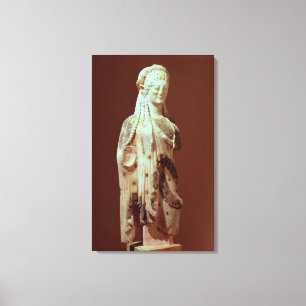 Kore figure, c.510 BC Canvas Print