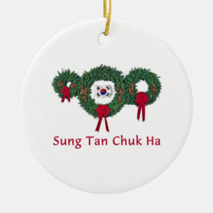 Korea Christmas 2 Ceramic Tree Decoration
