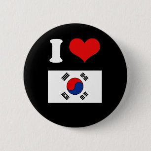 Korea Flag 6 Cm Round Badge