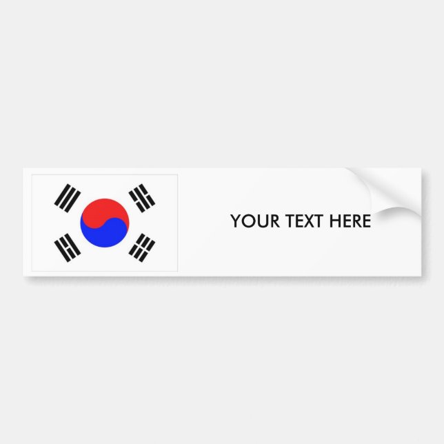 KOREA FLAG Bumper Sticker (Front)