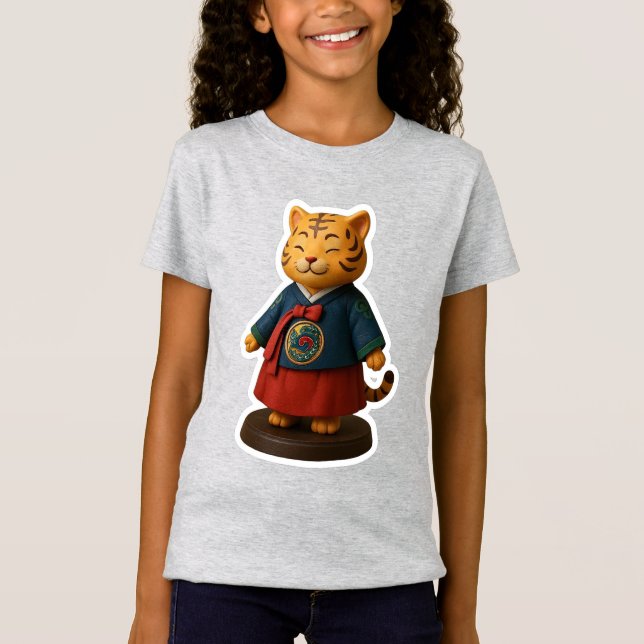 korea hanbok for Girls T-Shirts (Front)