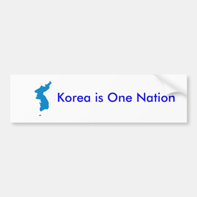Korea is One Nation Bumper Sticker (Front)