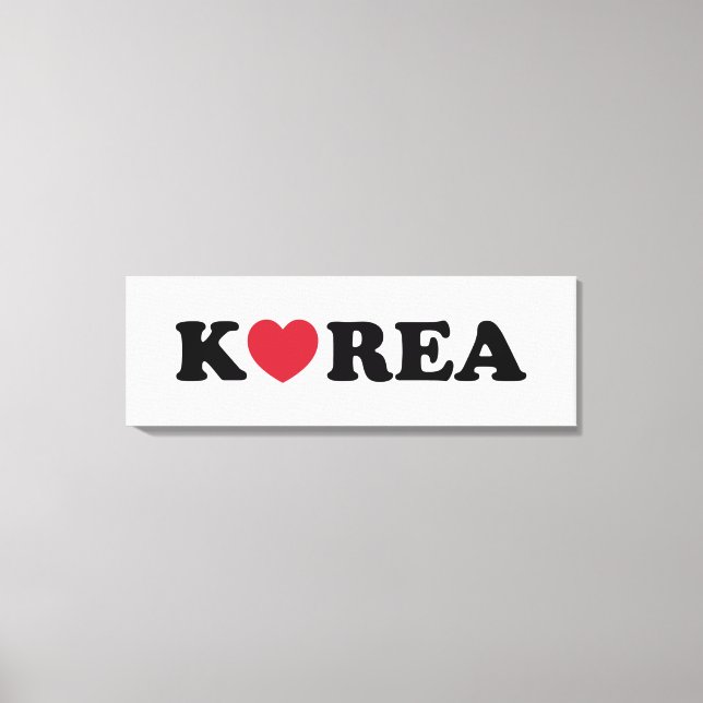 Korea Love Heart Canvas Print (Front)