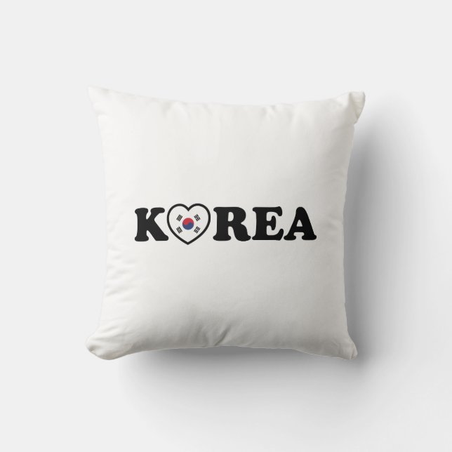 Korea Love Heart Flag Cushion (Front)