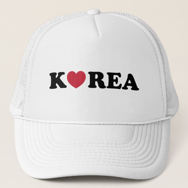 Korea Love Heart Trucker Hat (Front)