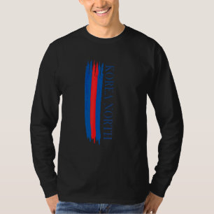 Korea North Flag Colour Stripes T-Shirt