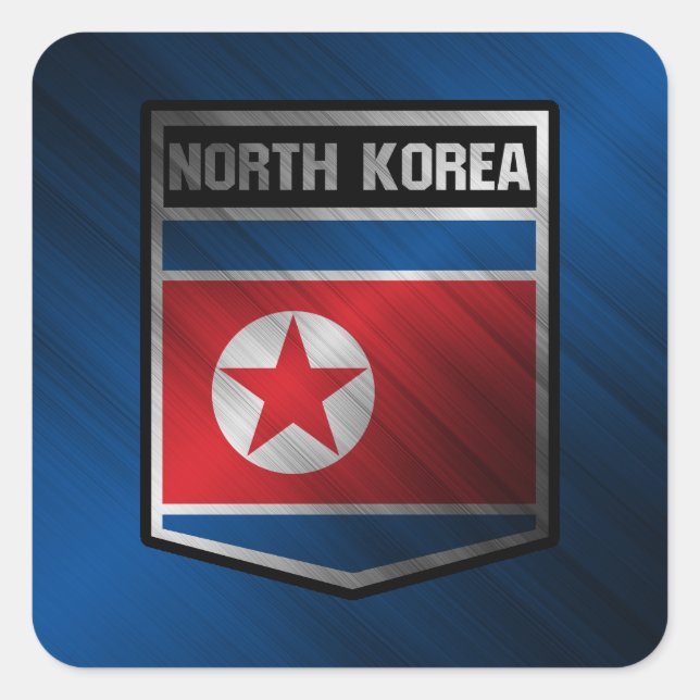 Korea, North Square Sticker (Front)