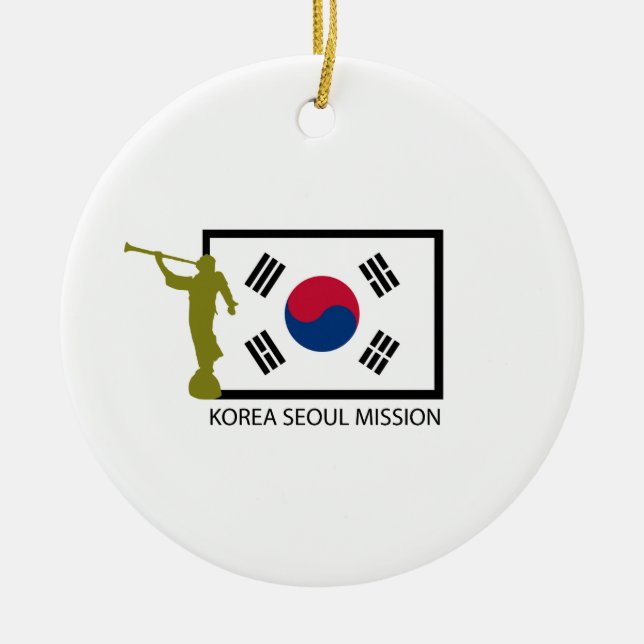 KOREA SEOUL MISSION LDS CTR CERAMIC TREE DECORATION (Front)