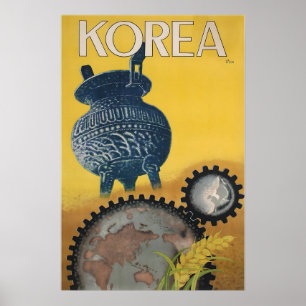 Korea Travel Poster Seoul Art Korean Print