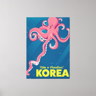 Korea Vacation poster Canvas Print