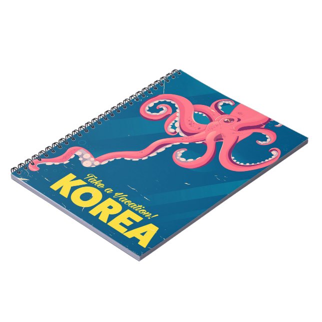 Korea Vacation poster Spiral Notebook (Left Side)