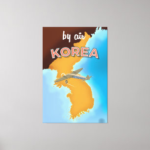 Korea vintage travel poster print