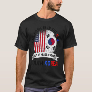 Korean American Patriot Heart is from South Korea  T-Shirt