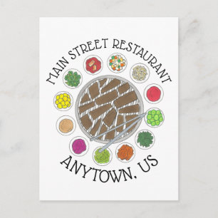 Korean BBQ Barbecue Barbeque Food Restaurant Postcard