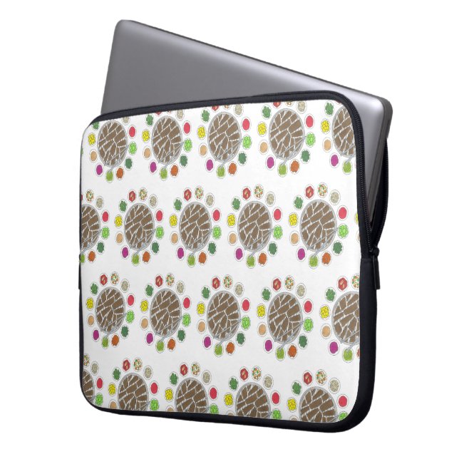 Korean BBQ Barbecue Roast Bulgogi Banchan Food Laptop Sleeve (Front Left)