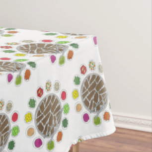 Korean BBQ Barbecue Roast Bulgogi Banchan Food Tablecloth