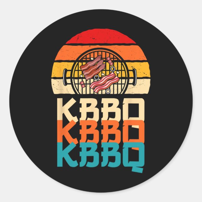 Korean Bbq Design Galbi And Banchan Kbbq  Classic Round Sticker (Front)