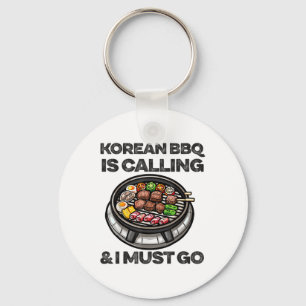 Korean Bbq Funny Korean Barbecue Food Lover Asian Key Ring
