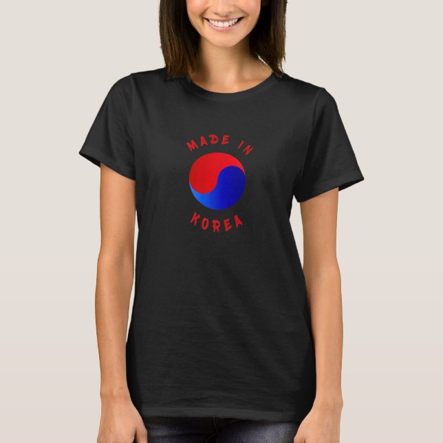 Korean born, Korean flag Premium T-Shirt (Front)