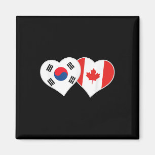 Korean Canadian Flag Heart South Korea Canada Magnet