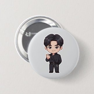 Korean Drama Male Lead Finger Heart Button Pin