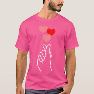 Korean Finger Heart Hand I Love You Kpop K-Drama K T-Shirt