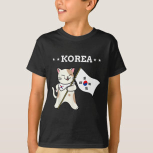 Korean Flag And Cat South Korea T-Shirt