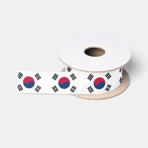 Korean Flag Ribbon, South Korea travel /sports Satin Ribbon