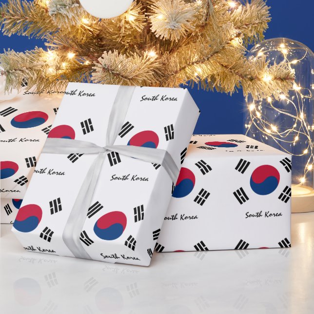 Korean Flag & South Korea gifts /sports fans Wrapping Paper (Holidays)