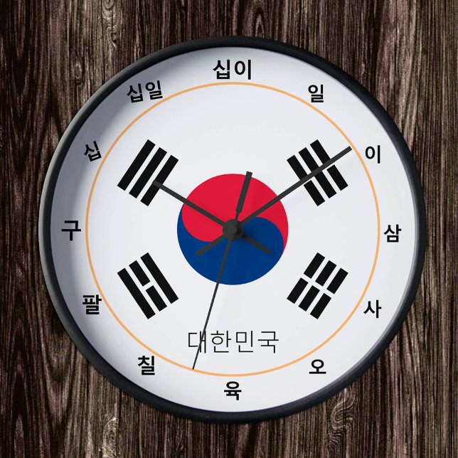 Korean Flag & South Korea House / Sino Korean Round Clock (Creator Uploaded)