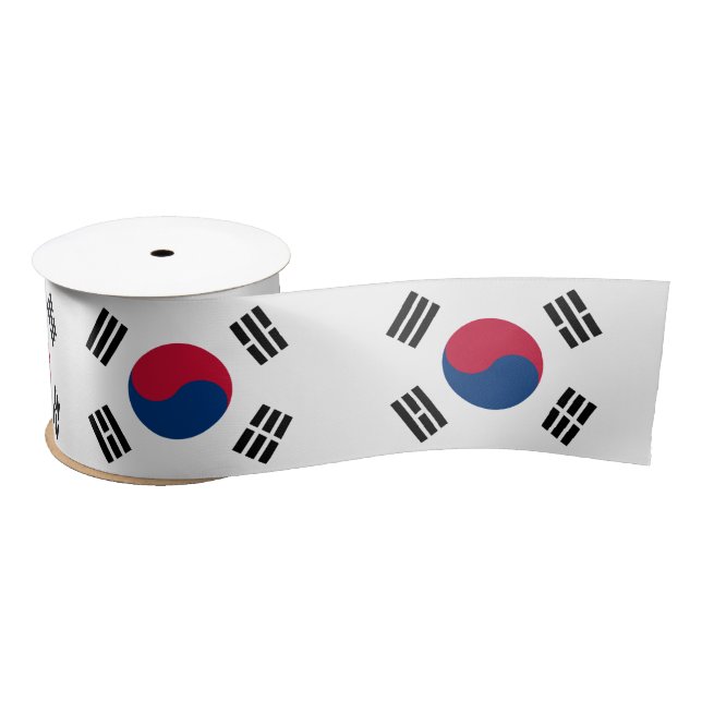 Korean Flag & South Korea travel, holiday/sports Satin Ribbon (Spool)