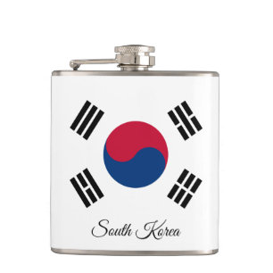 Korean Flag & travel South Korea /sports fans Hip Flask