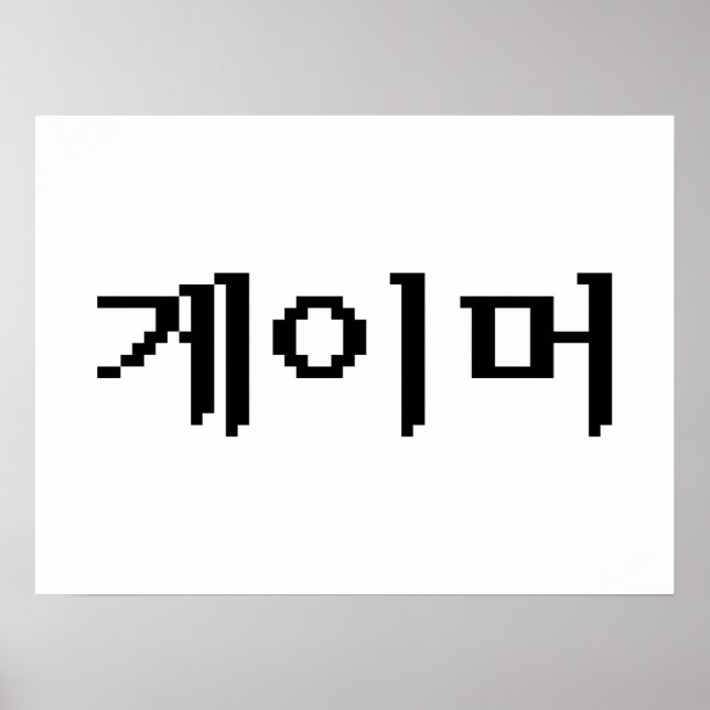 Korean Gamer 게이머 Poster (Front)