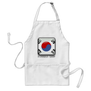 Korean glossy flag standard apron