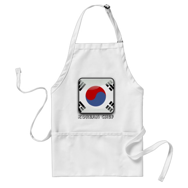 Korean glossy flag standard apron (Front)