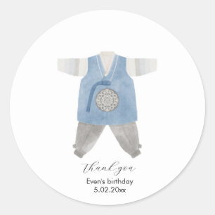 Korean Hanbok thank you sticker