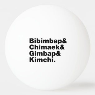 Korean   Hangul Alphabet Ping Pong Ball