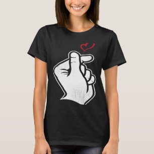 Korean Heart Finger K Pop Heart Hand Sign T-Shirt