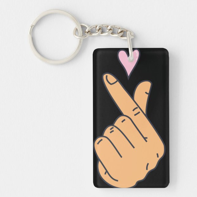 korean heart keychain (Front)