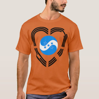 Korean Honduran Multinational Patriot Flag Heart T-Shirt