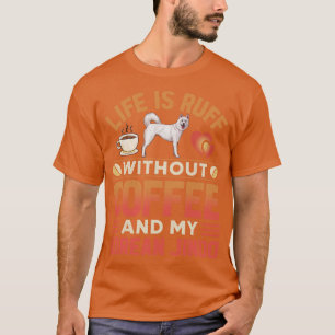 Korean Jindo Dog And Coffee T-Shirt