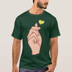 Korean K Pop Love Sign Childhood Cancer Awareness T-Shirt