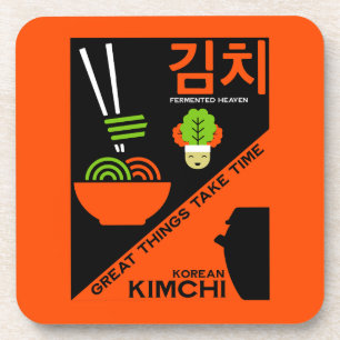 Korean Kimchi Kitchen Art Coaster
