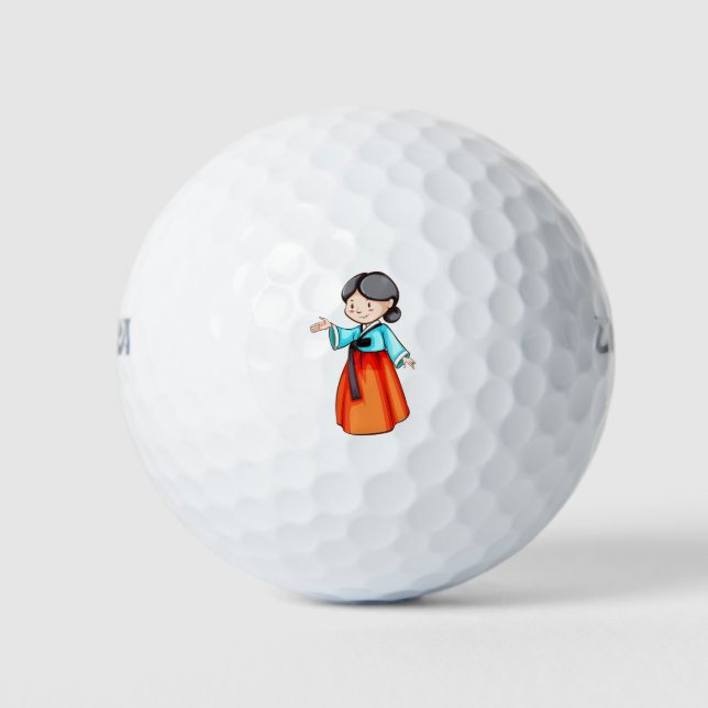 Korean lady golf balls (Front)